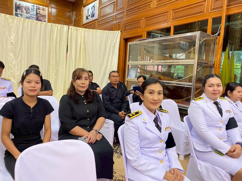 9. เข้าร่วมในพิธีบำเพ็ญกุศลทักษิณานุประทานอุทิศถวายพระราชกุศล เมื่อเสด็จสวรรคตครบปัญญาสมวาร (50 วัน) 