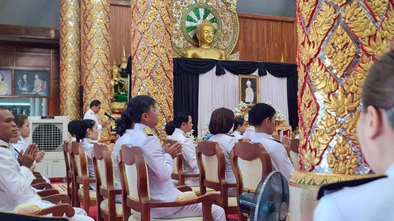 6.  เข้าร่วมพิธีบำเพ็ญกุศล ทำบุญตักบาตรข้าวสารอาหารแห้ง ในวาระครบ 15 วัน (ปัณรสมวาร) 
