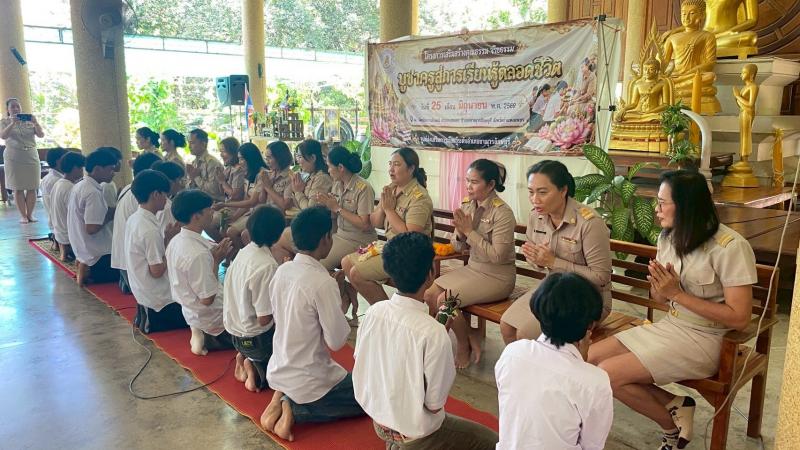32. โครงการพัฒนาผู้เรียน เสริมสร้างคุณธรรม จริยธรรม บูชาครูสู่การเรียนรู้ตลอดชีวิต 