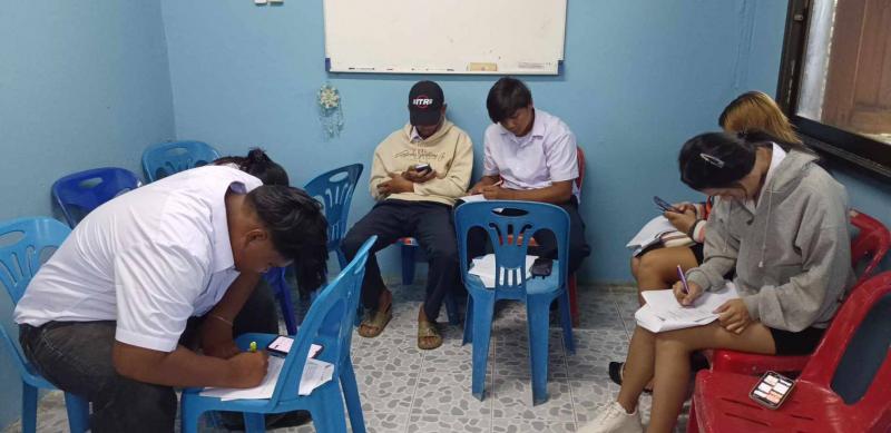 6. พบกลุ่มนักศึกษาตำบลโกสัมพีนคร เพื่อเรียนรู้สาระการเรียนรู้ภาษาไทย วันที่ 4 มิถุนายน 2568