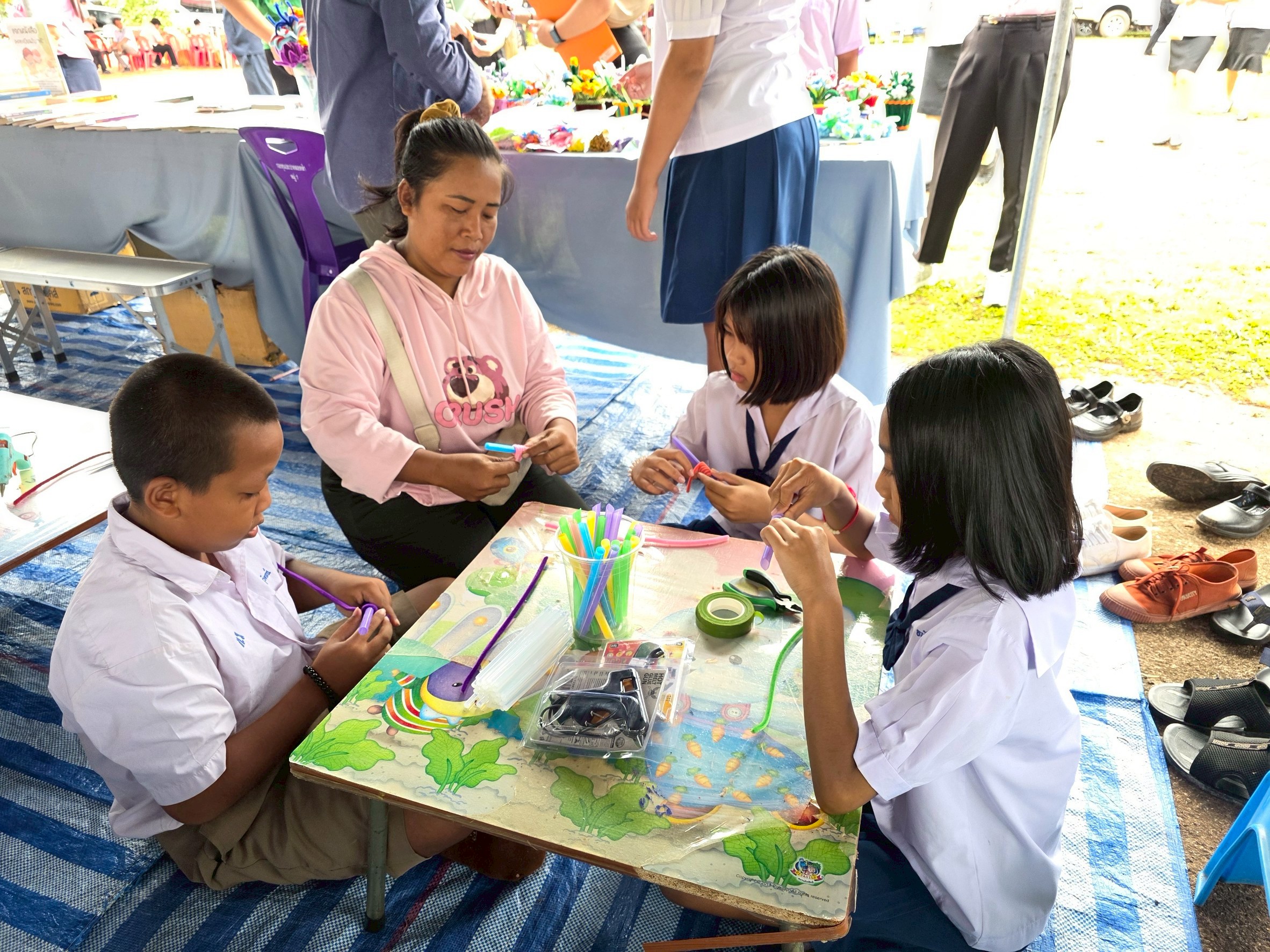 กิจกรรมโครงการพัฒนาห้องสมุดเคลื่อนที่ วัดเนินกรวด วันที่ 22 กรกฎาคม 2568