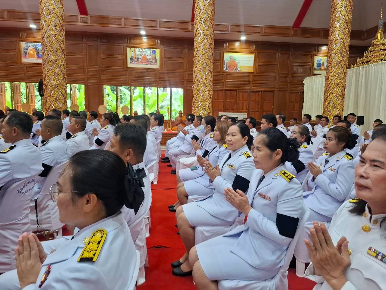 เข้าร่วมพิธีบำเพ็ญกุศล ทำบุญตักบาตร ข้าวสารอาหารแห้ง ในวาระครบ 50 วัน (ปัญญาสมวาร