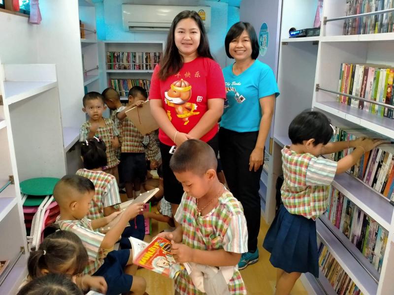 20. กิจกรรมห้องสมุดเคลื่อนที่ในโครงการส่งเสริมการอ่านการเรียนรู้ กศน.จังหวัดกำแพงเพชร